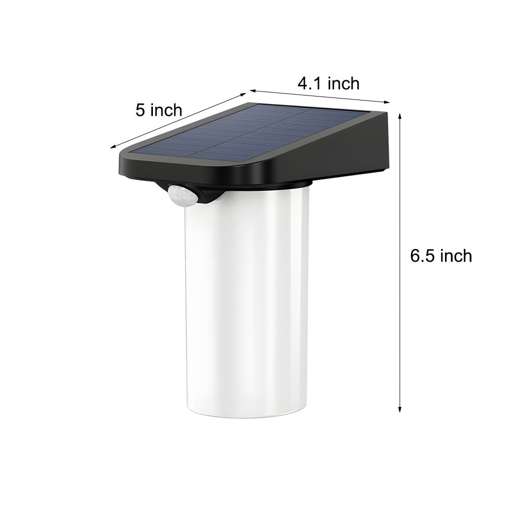 Modern Solar Wall Light with Motion Sensor – Black & White Finish