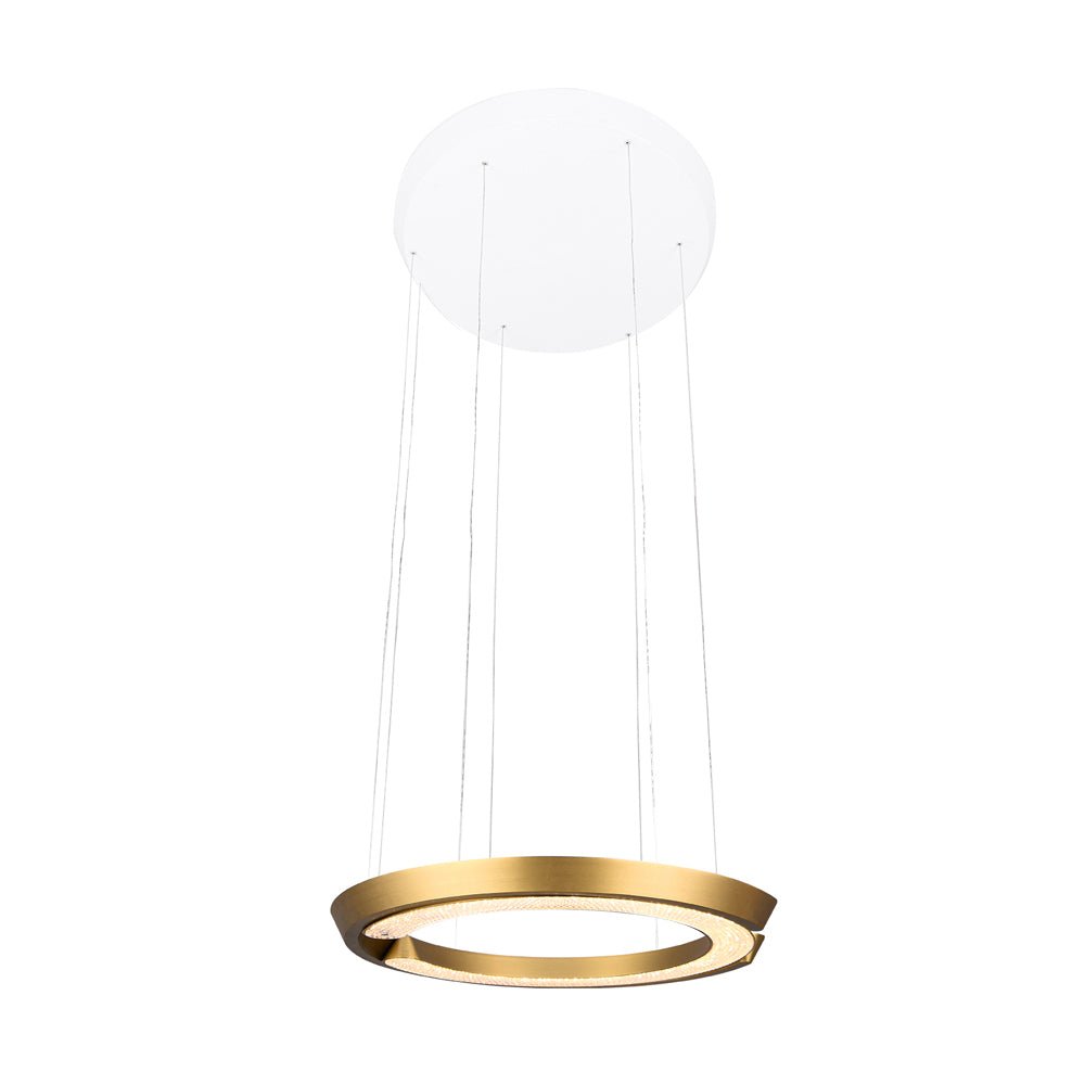 Modern LED Ring Pendant Light with Acrylic Shade - Adjustable