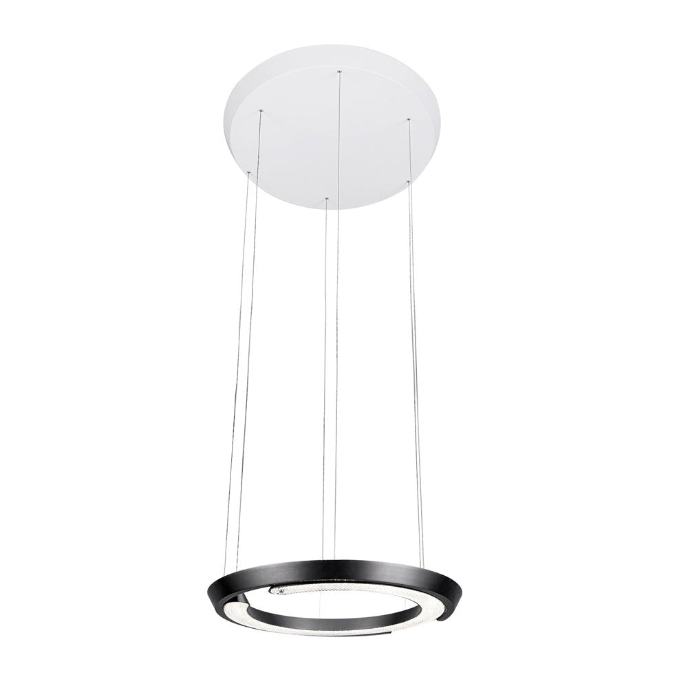Modern LED Ring Pendant Light with Acrylic Shade - Adjustable