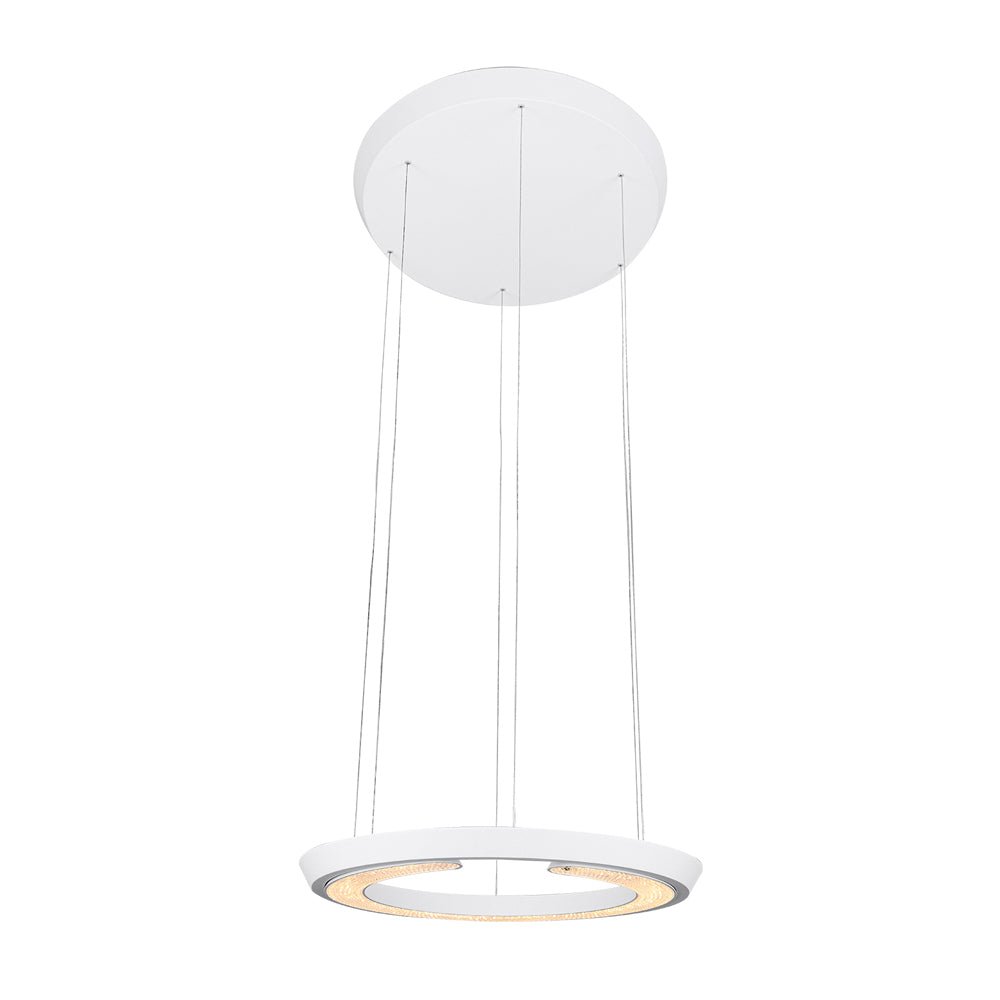 Modern LED Ring Pendant Light with Acrylic Shade - Adjustable