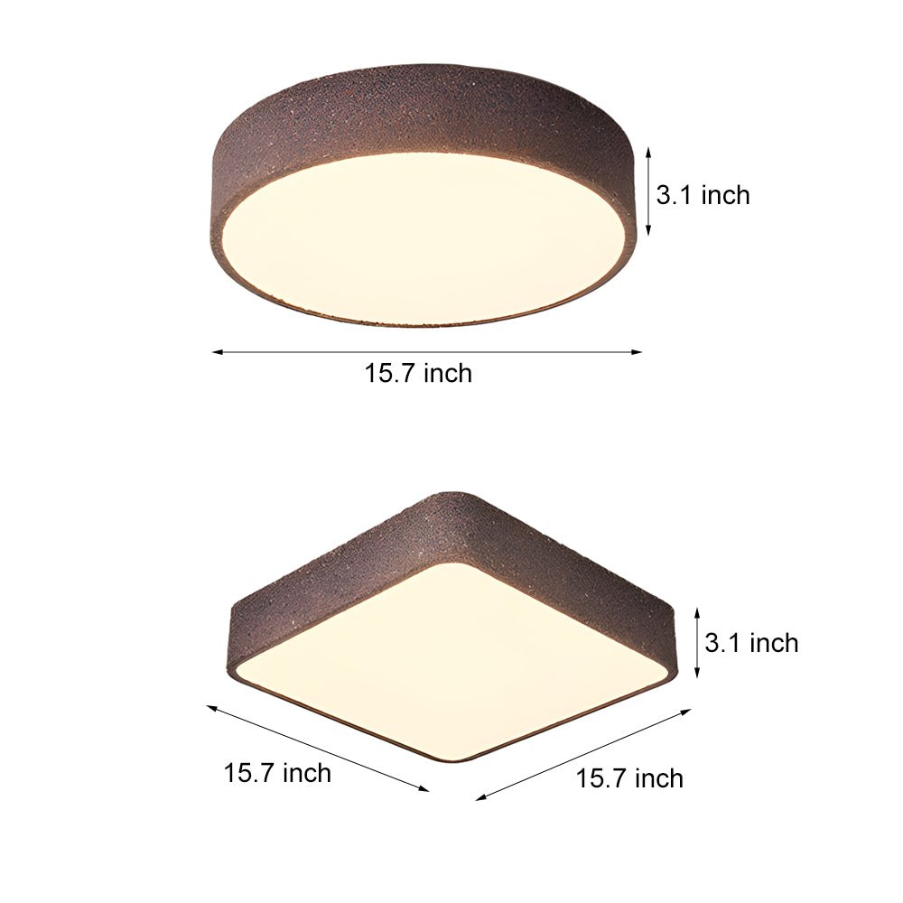 Nordic LED Flush Mount Ceiling Light - Round or Square Metal
