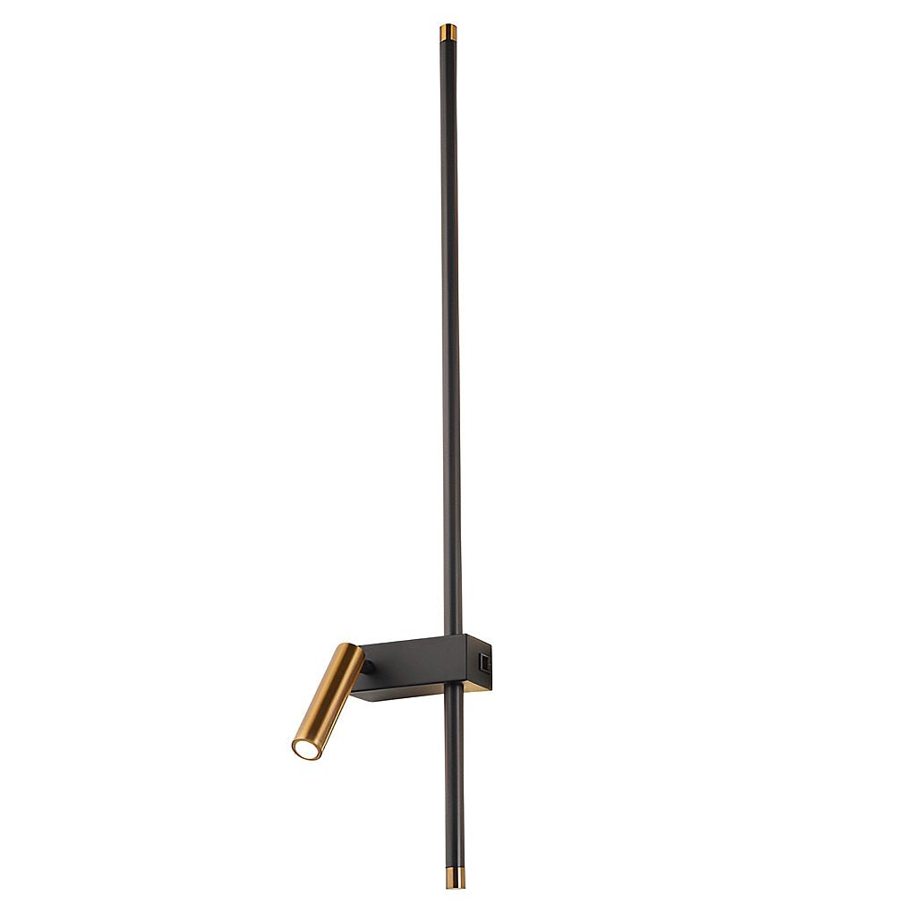 Modern LED Wall Light with Adjustable Spotlight in Black