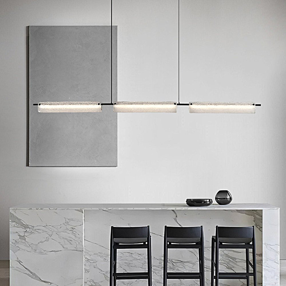 Modern Linear Frosted Glass Kitchen Island Pendant Light