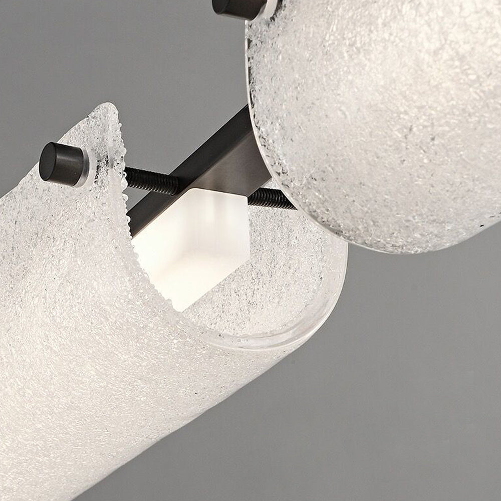 Modern Linear Frosted Glass Kitchen Island Pendant Light