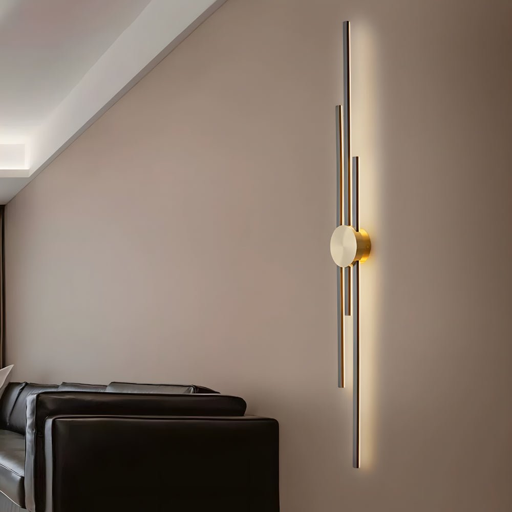 Modern Linear LED Wall Light with Acrylic Shade - 3-Light