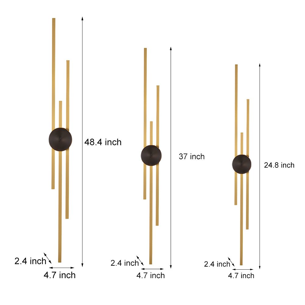 Modern Linear LED Wall Light with Acrylic Shade - 3-Light