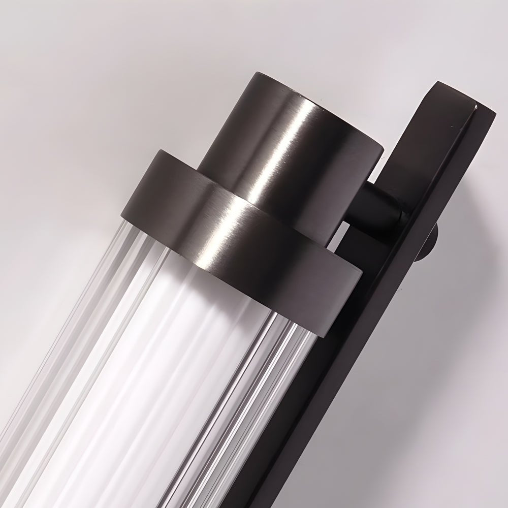 Modern LED Acrylic Tube Wall Sconce - Black Stainless Steel