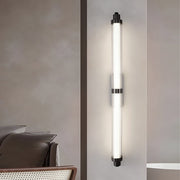 Modern LED Acrylic Tube Wall Sconce - Black Stainless Steel