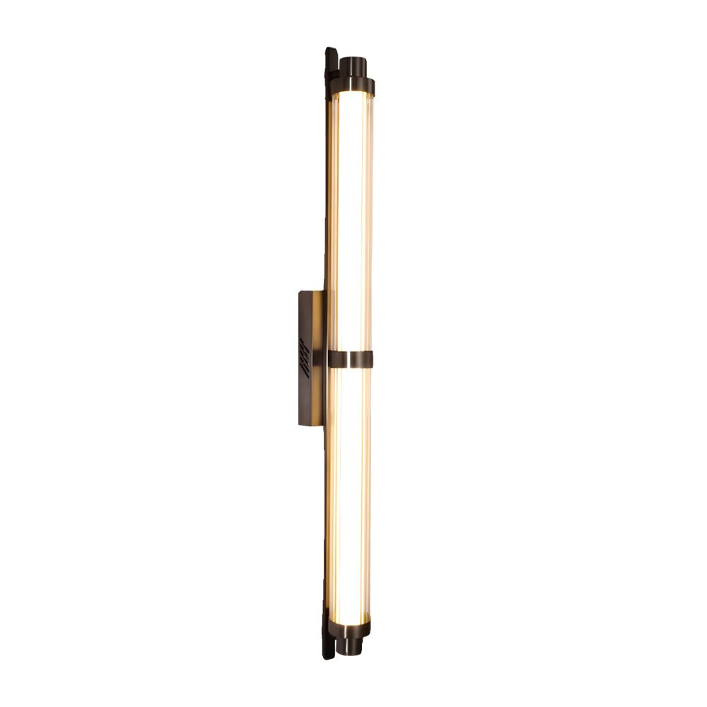 Modern LED Acrylic Tube Wall Sconce - Black Stainless Steel