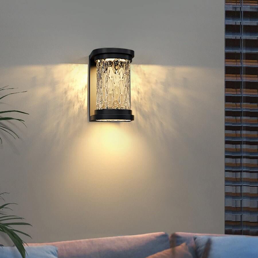 Modern Cylindrical Glass LED Outdoor Wall Light