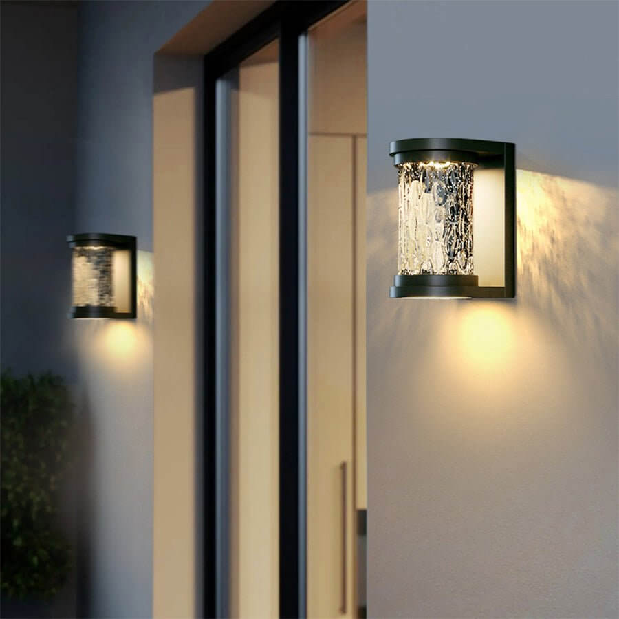 Modern Cylindrical Glass LED Outdoor Wall Light