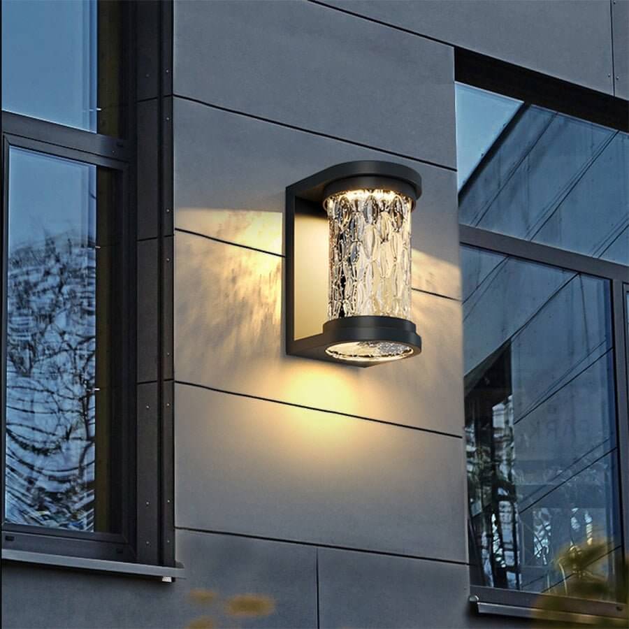 Modern Cylindrical Glass LED Outdoor Wall Light