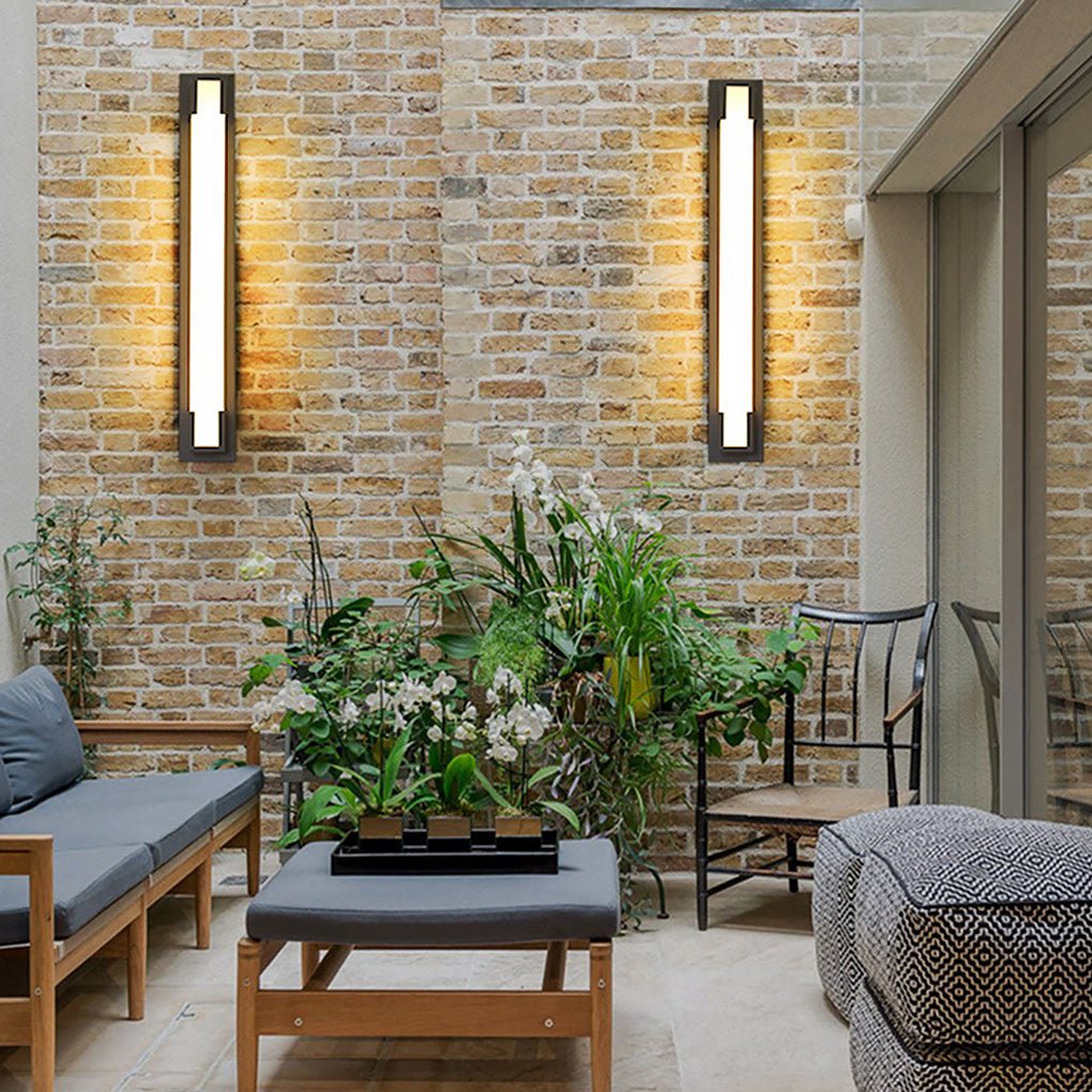 Modern Rectangular Waterproof LED Outdoor Wall Light
