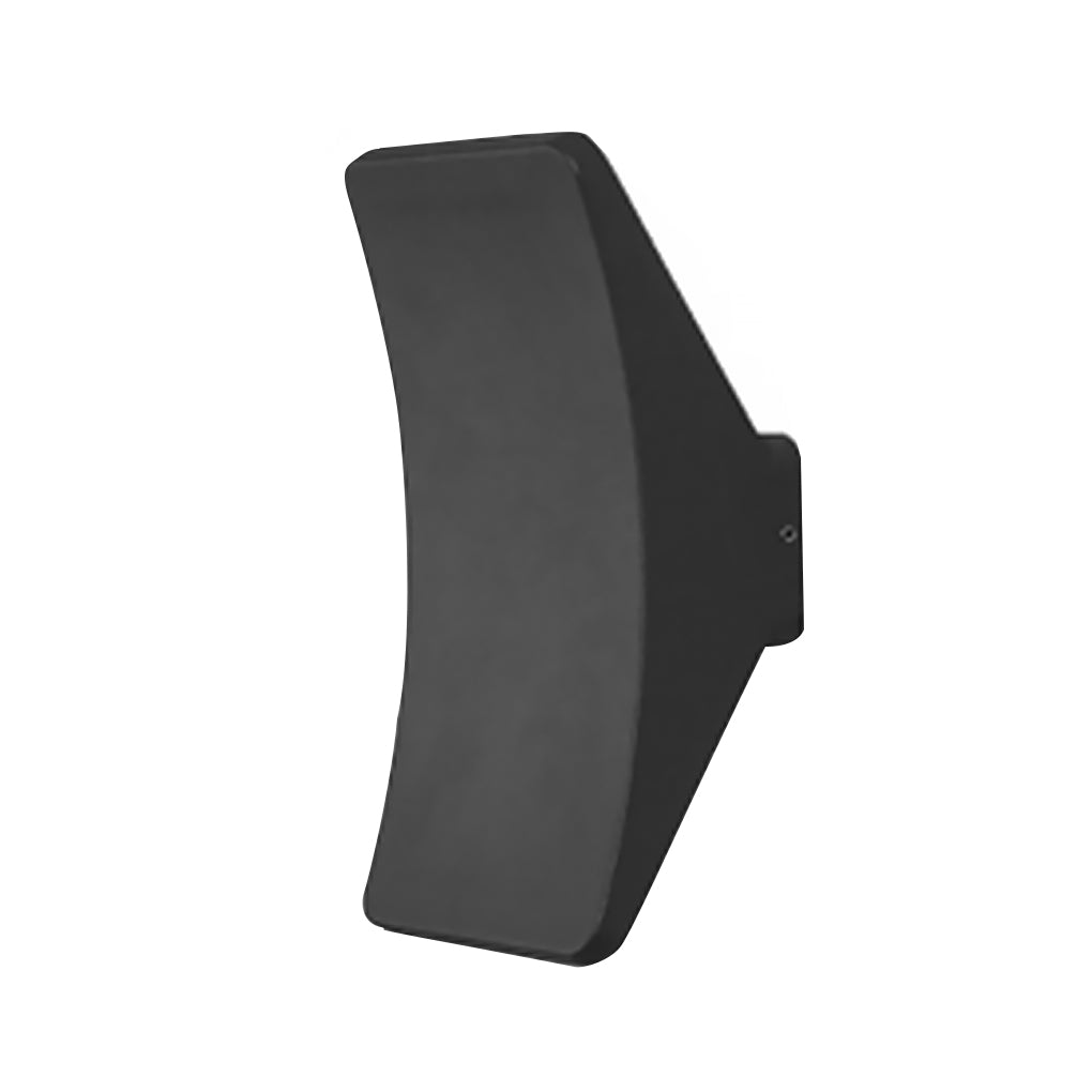 Modern LED Outdoor Wall Light - Black Aluminum & Glass Sconce