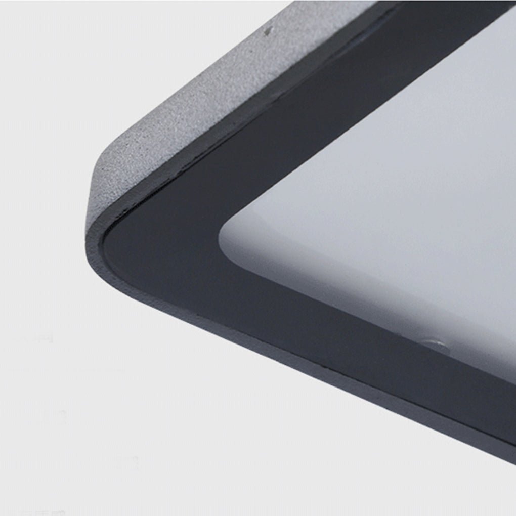 Modern LED Outdoor Wall Light - Black Aluminum & Glass Sconce