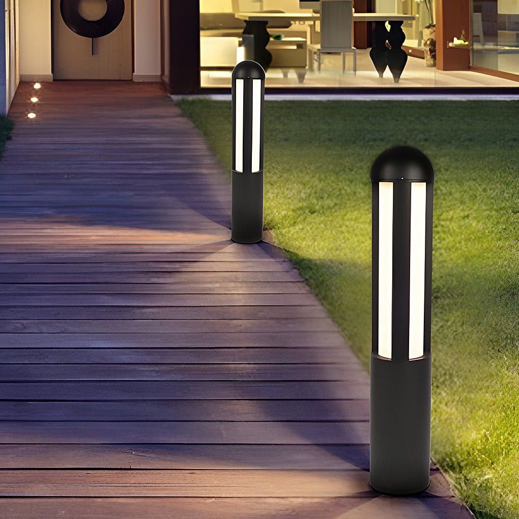 Modern LED Cylindrical Bollard Pathway Light - Aluminum & PC