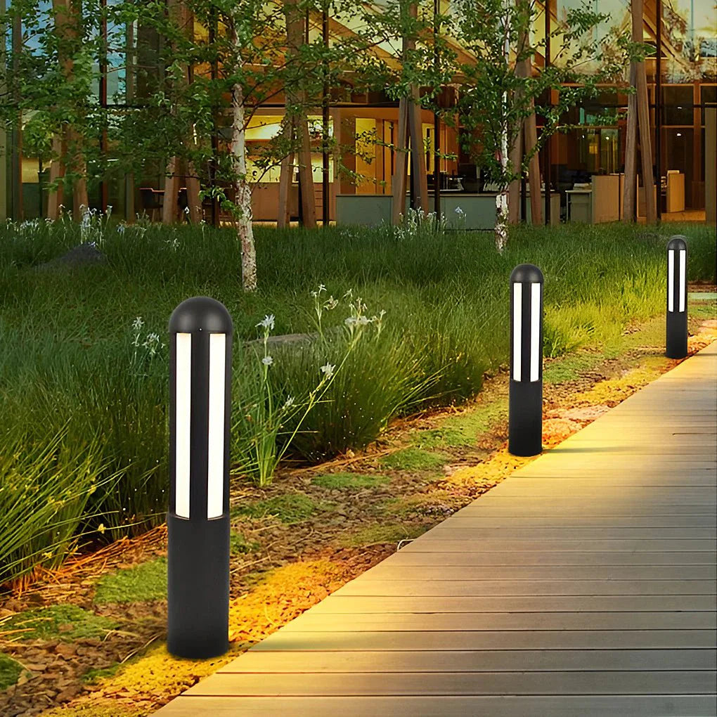 Modern LED Cylindrical Bollard Pathway Light - Aluminum & PC