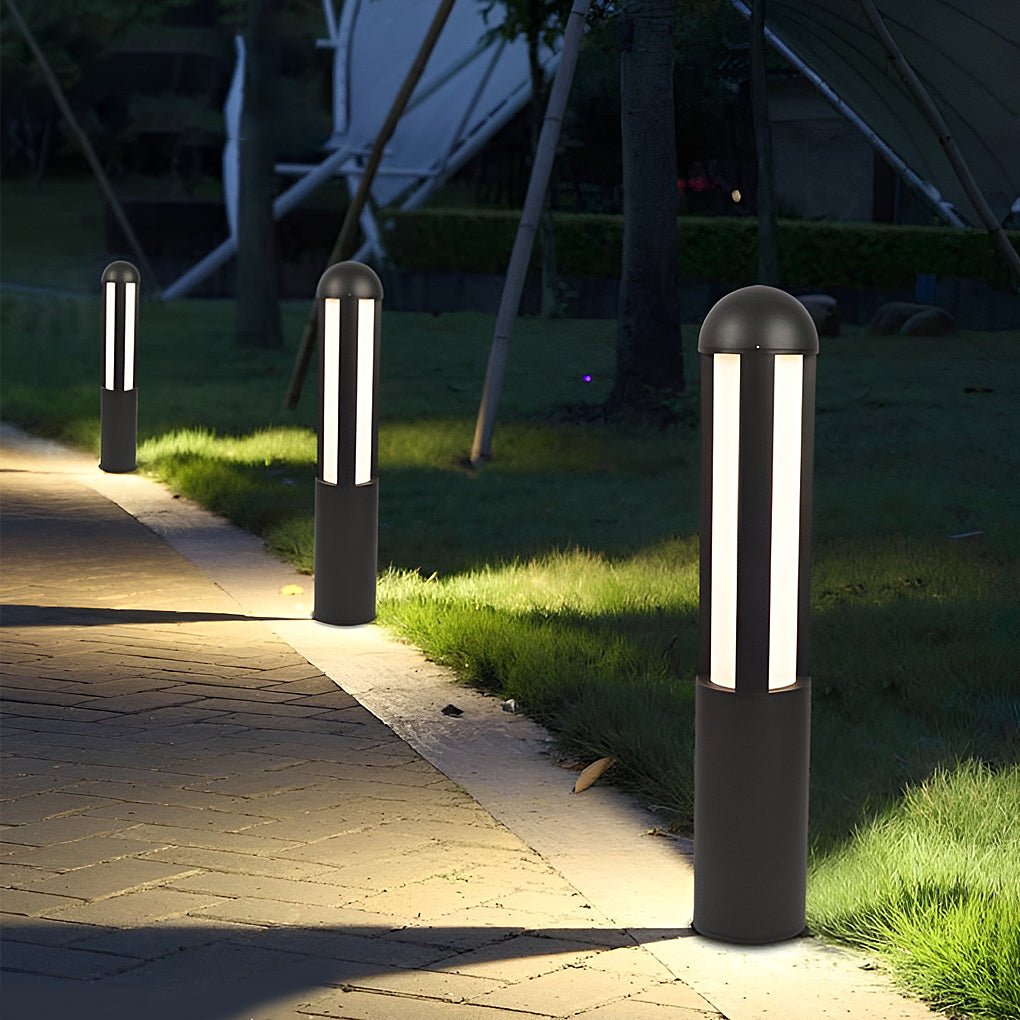 Modern LED Cylindrical Bollard Pathway Light - Aluminum & PC