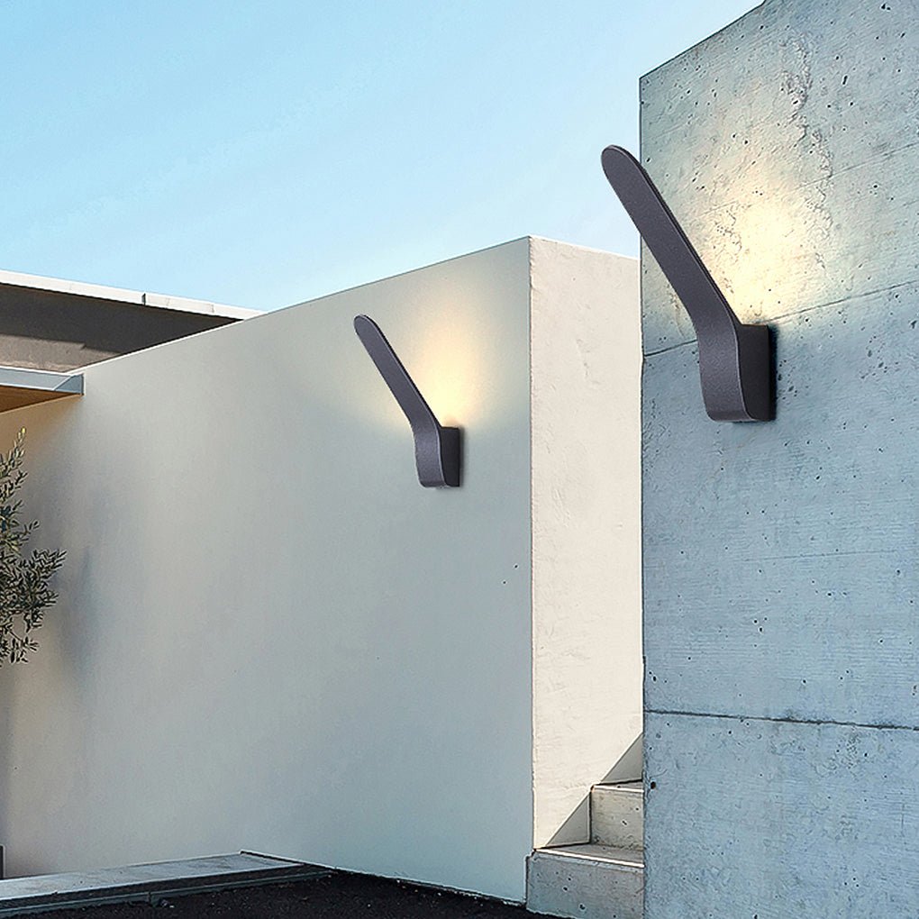 Modern Minimalist LED Outdoor Wall Light Waterproof Aluminum Glass