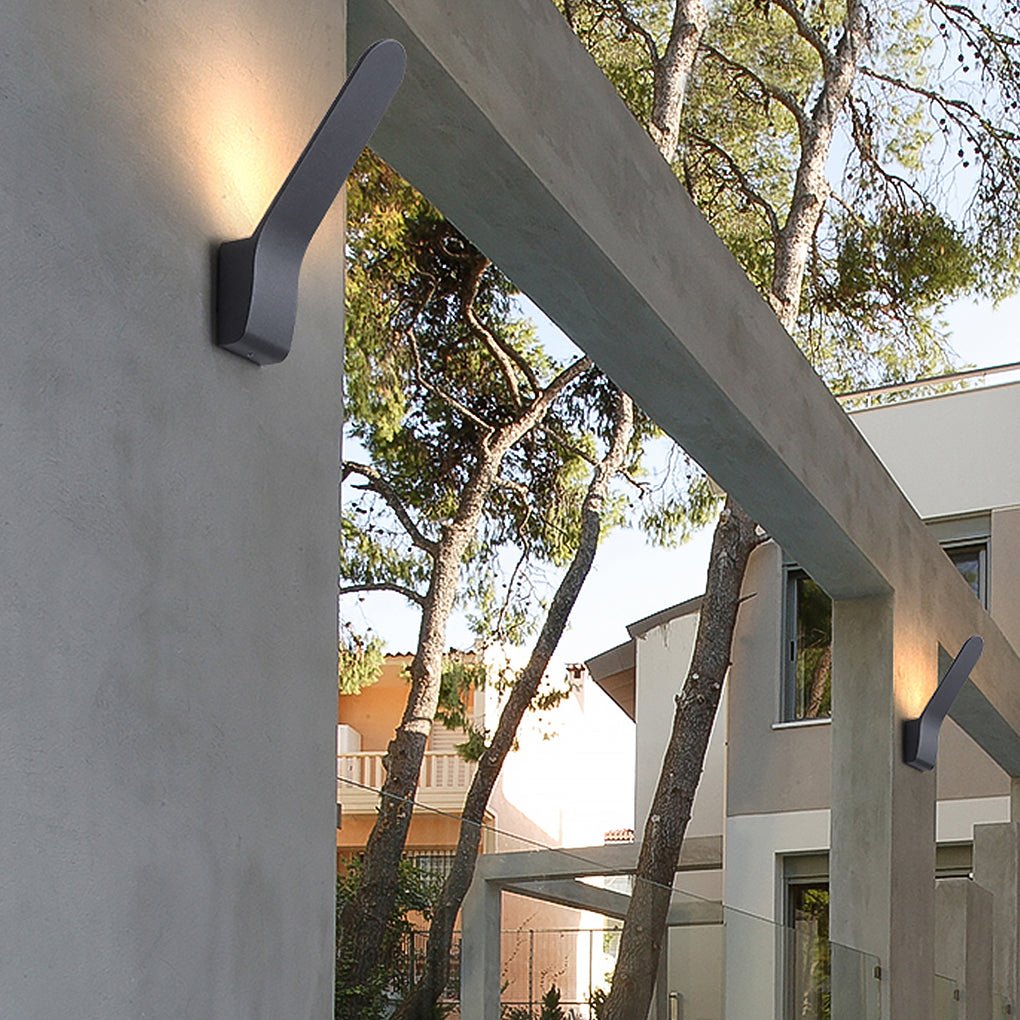 Modern Minimalist LED Outdoor Wall Light Waterproof Aluminum Glass