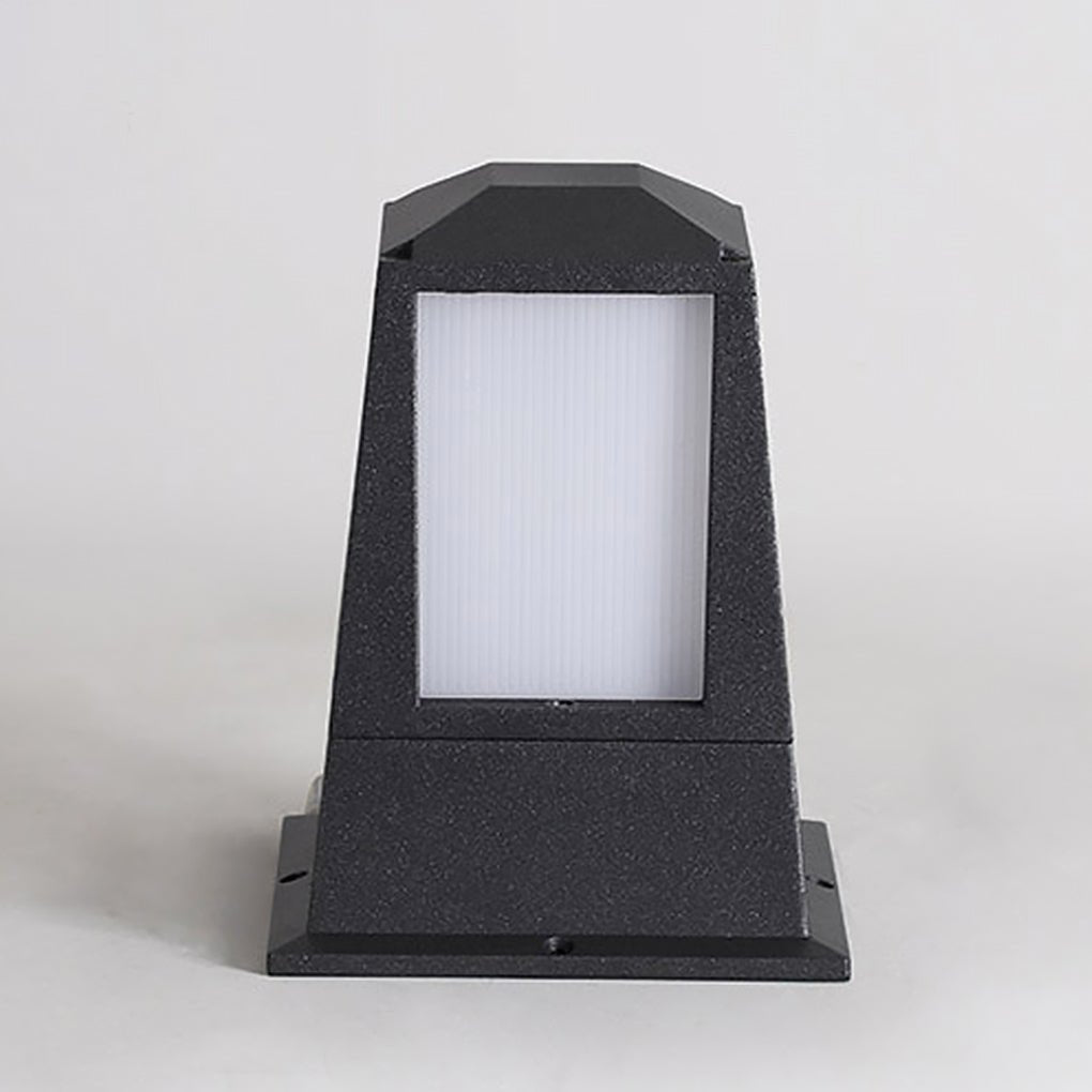 Modern Outdoor LED Post Light – Sand Gray Aluminum – 12W 3000K