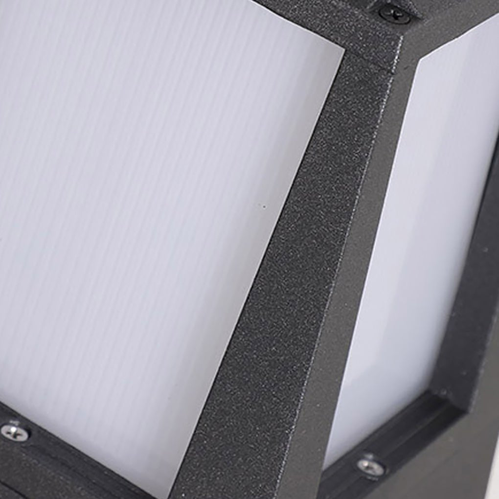 Modern Outdoor LED Post Light – Sand Gray Aluminum – 12W 3000K