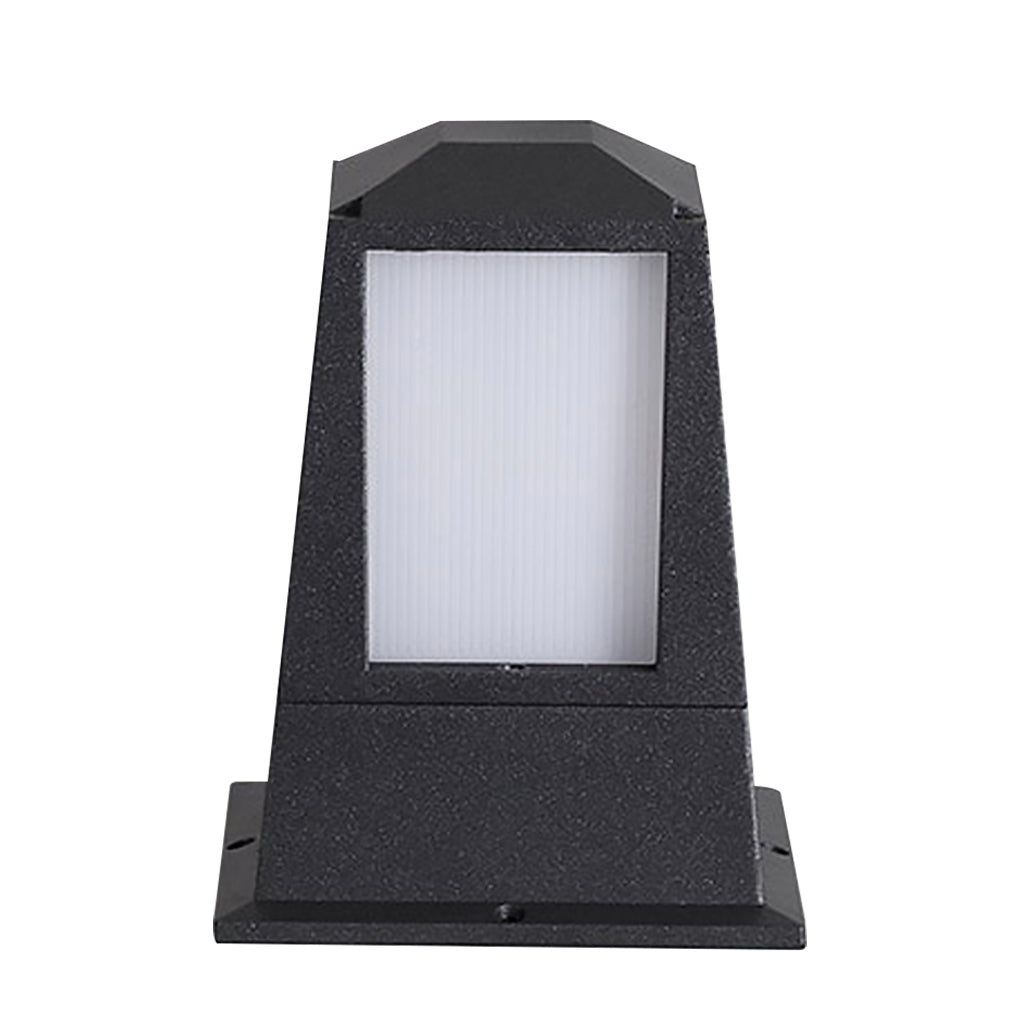 Modern Outdoor LED Post Light – Sand Gray Aluminum – 12W 3000K
