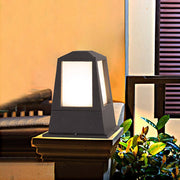 Modern Outdoor LED Post Light – Sand Gray Aluminum – 12W 3000K