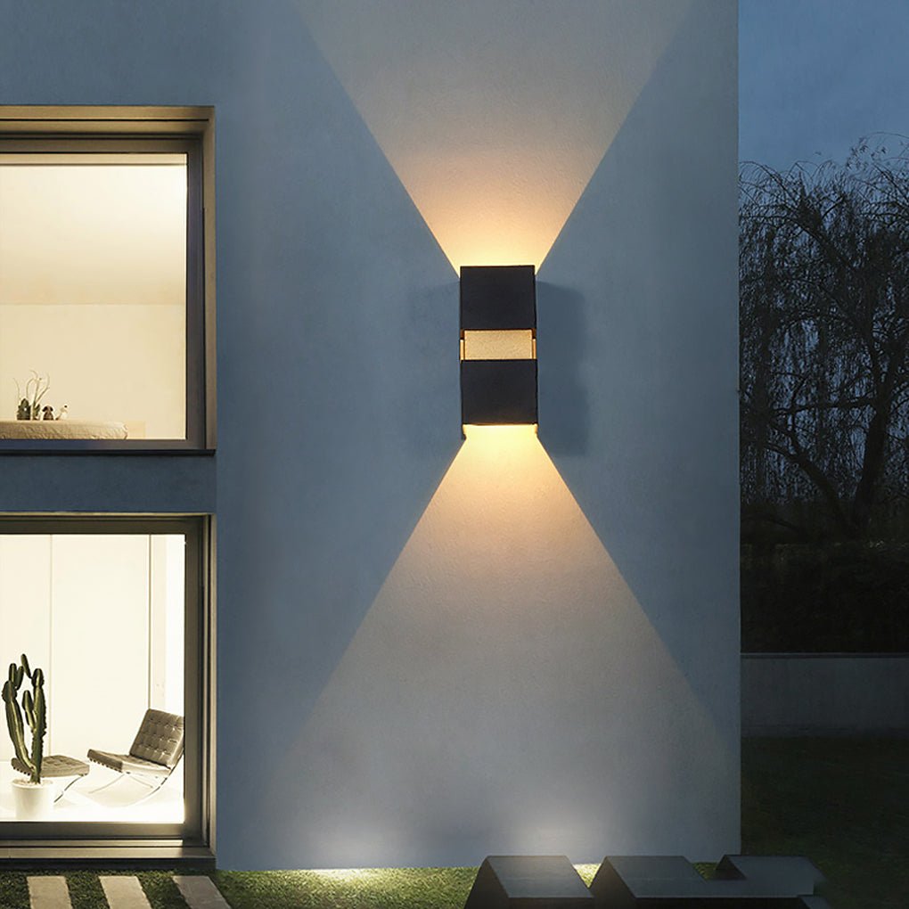 Minimalist Outdoor LED Wall Light – Aluminum & Glass Waterproof