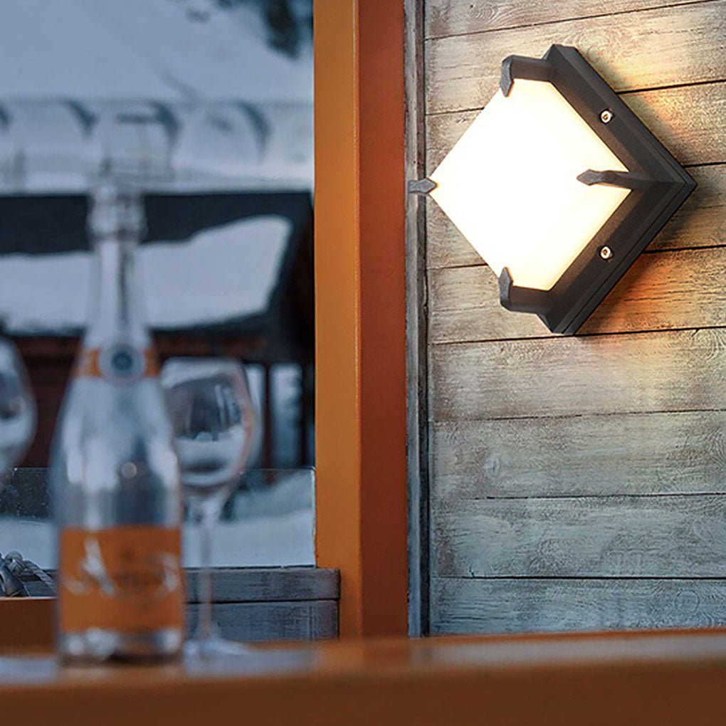 Modern Minimalist Outdoor LED Wall Light - Waterproof Black Aluminum