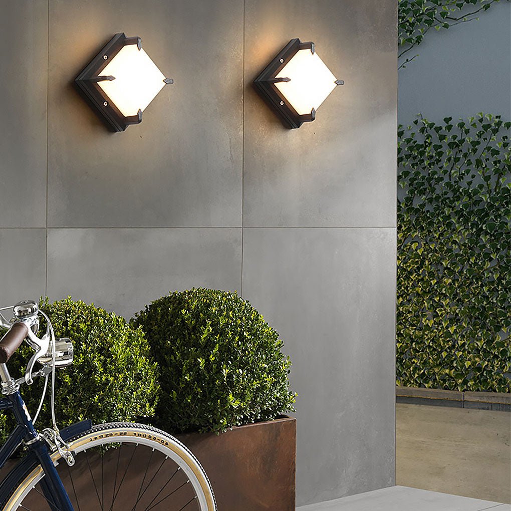 Modern Minimalist Outdoor LED Wall Light - Waterproof Black Aluminum