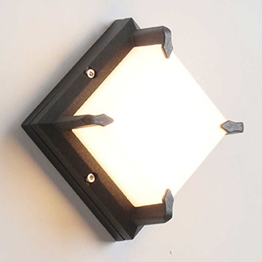 Modern Minimalist Outdoor LED Wall Light - Waterproof Black Aluminum