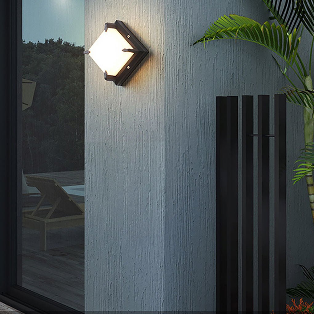 Modern Minimalist Outdoor LED Wall Light - Waterproof Black Aluminum