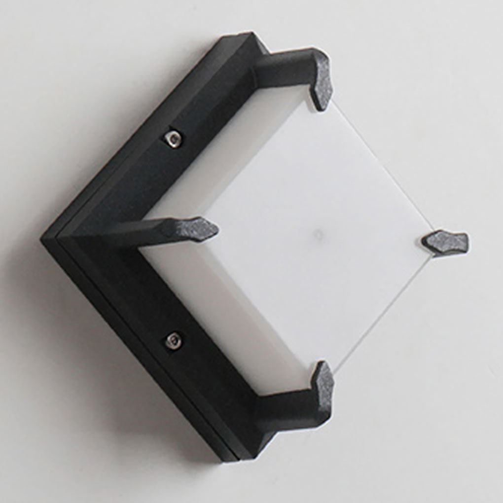 Modern Minimalist Outdoor LED Wall Light - Waterproof Black Aluminum