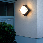 Modern Minimalist Outdoor LED Wall Light - Waterproof Black Aluminum