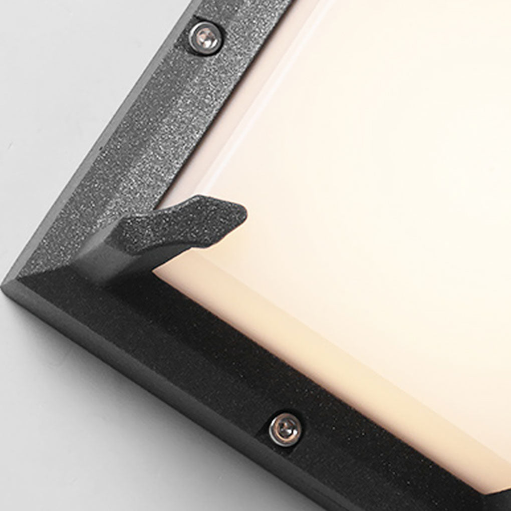 Modern Minimalist Outdoor LED Wall Light - Waterproof Black Aluminum