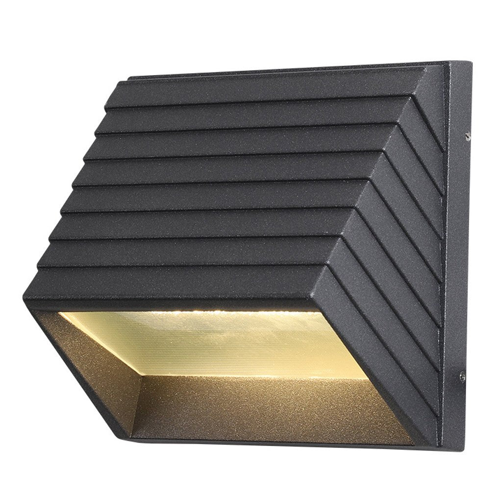 Modern Outdoor Waterproof LED Wall Light - Aluminum Black