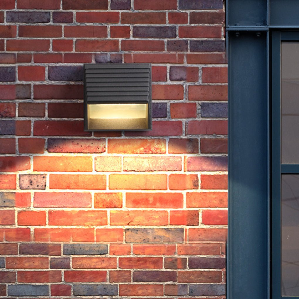 Modern Outdoor Waterproof LED Wall Light - Aluminum Black