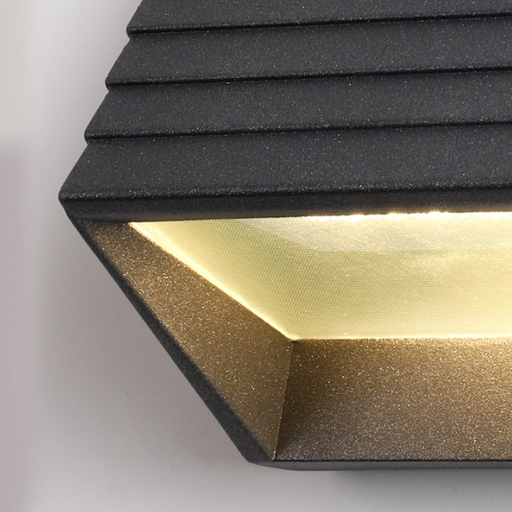 Modern Outdoor Waterproof LED Wall Light - Aluminum Black