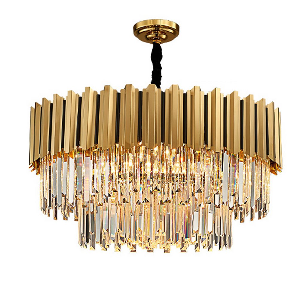 Modern Crystal Chandelier with Geometric Design | LED E14