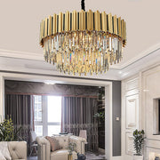 Modern Crystal Chandelier with Geometric Design | LED E14