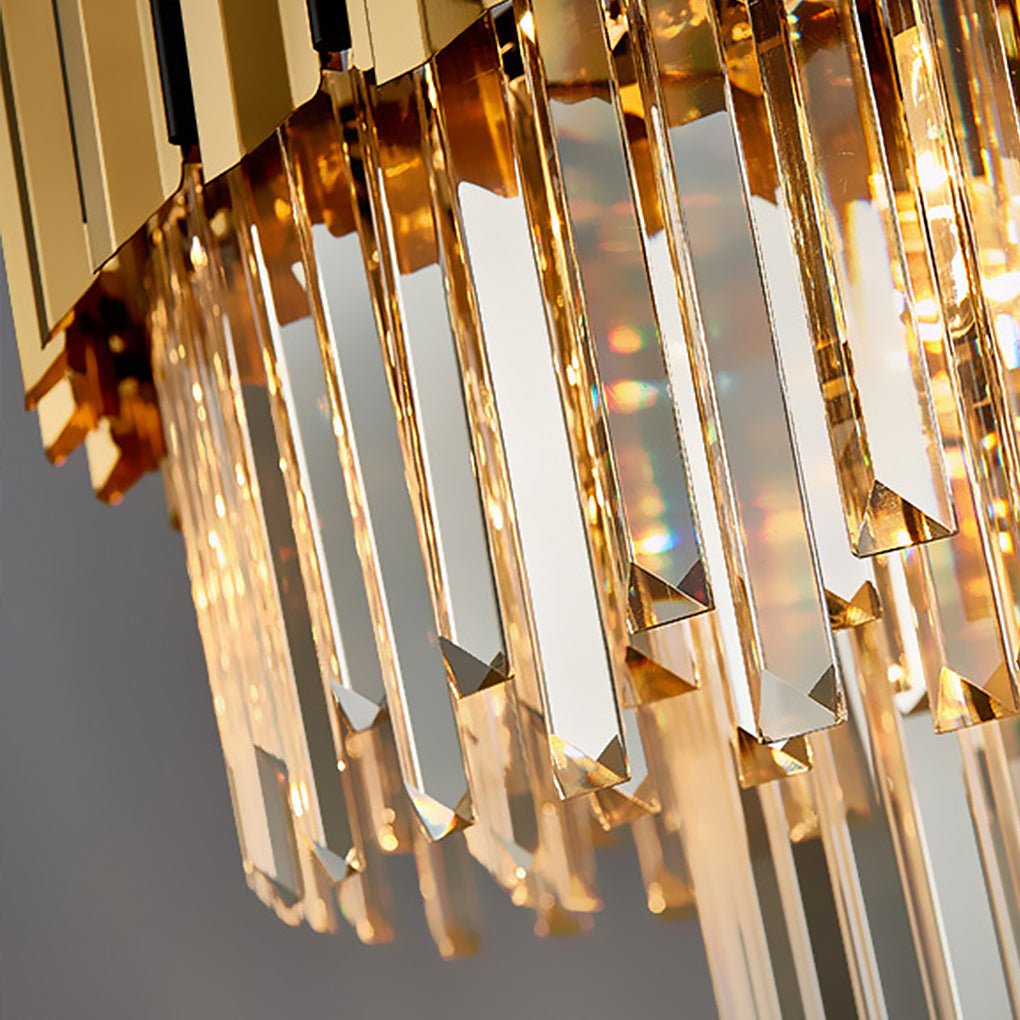Modern Crystal Chandelier with Geometric Design | LED E14