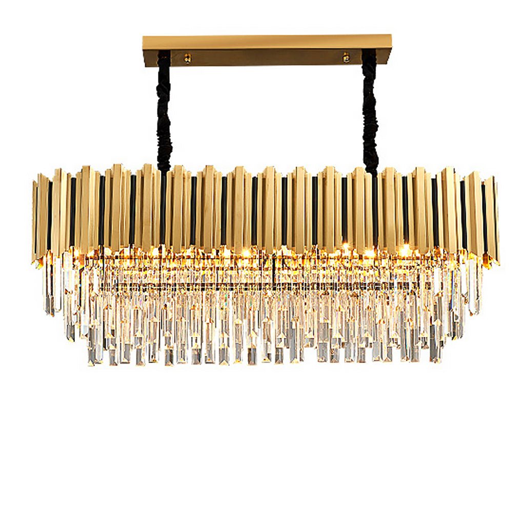 Modern Crystal Chandelier with Geometric Design | LED E14