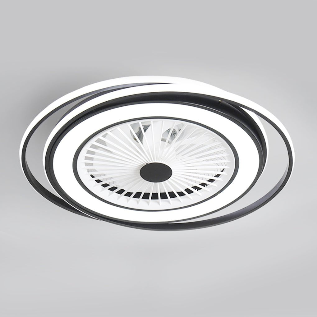 Modern Bladeless Ceiling Fan Light with Stepless Dimming