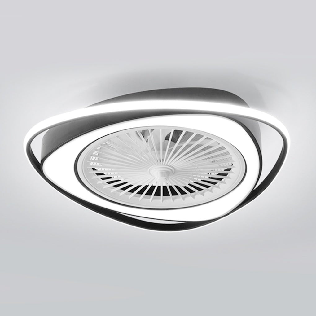 Modern Bladeless Ceiling Fan Light with Stepless Dimming