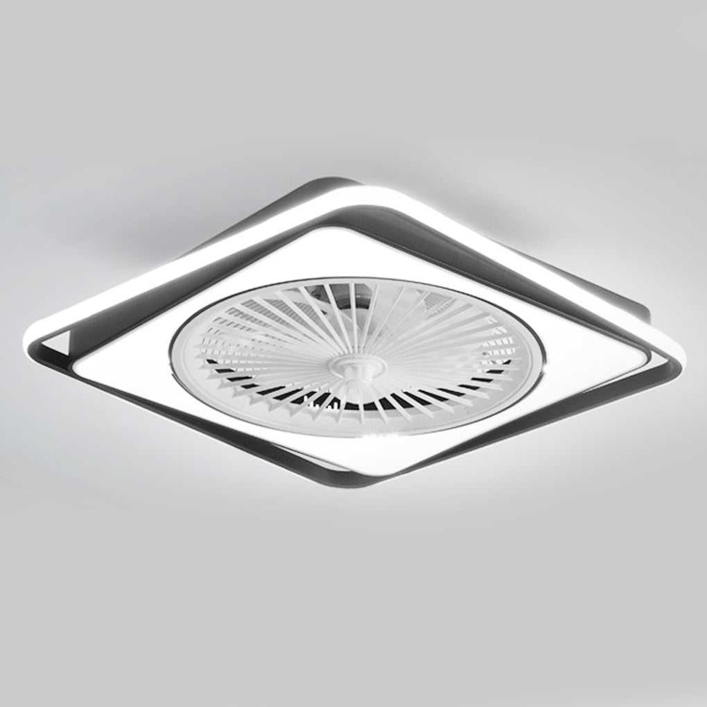 Modern Bladeless Ceiling Fan Light with Stepless Dimming