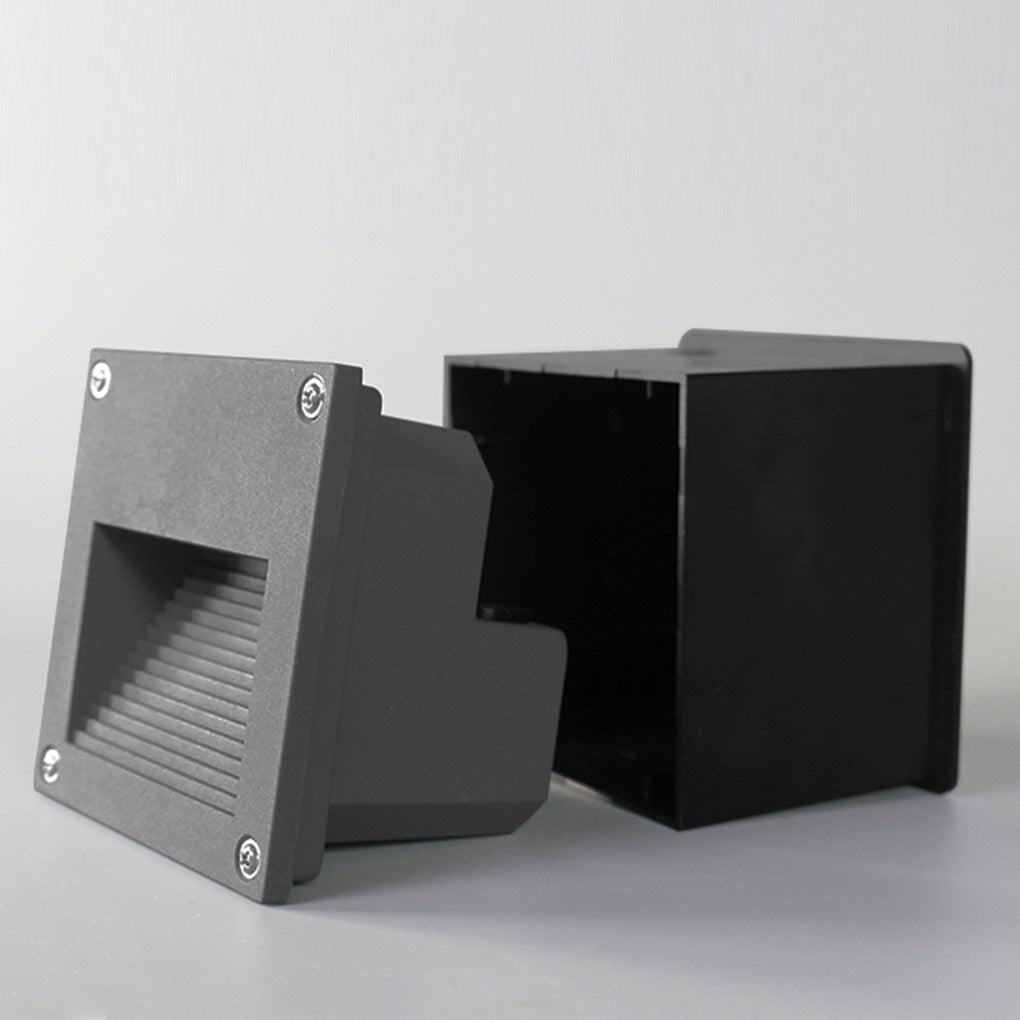 Minimalist Recessed LED Step Light Outdoor Waterproof Wall Mount