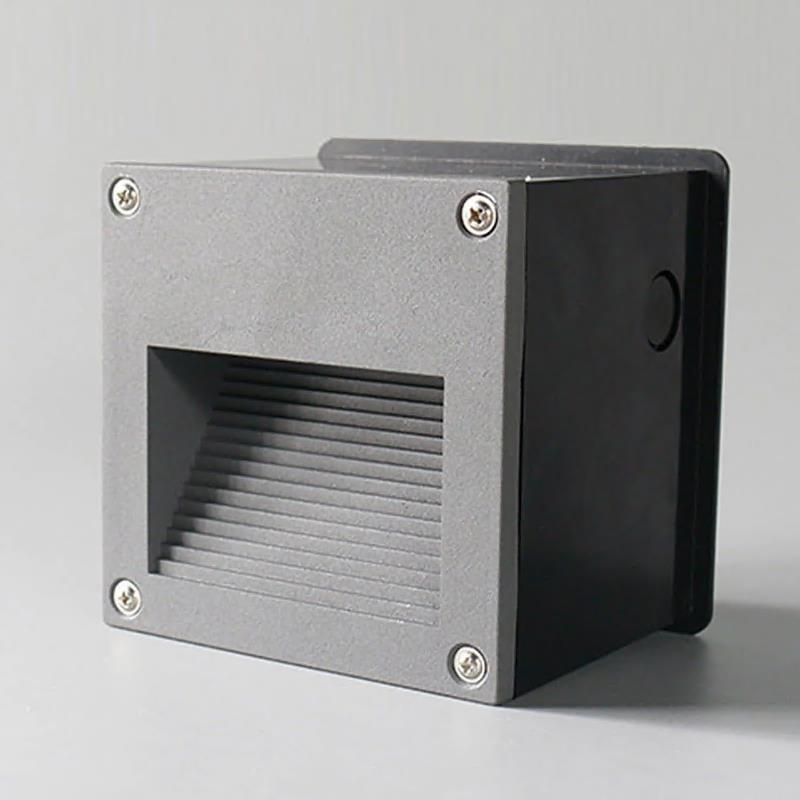 Minimalist Recessed LED Step Light Outdoor Waterproof Wall Mount