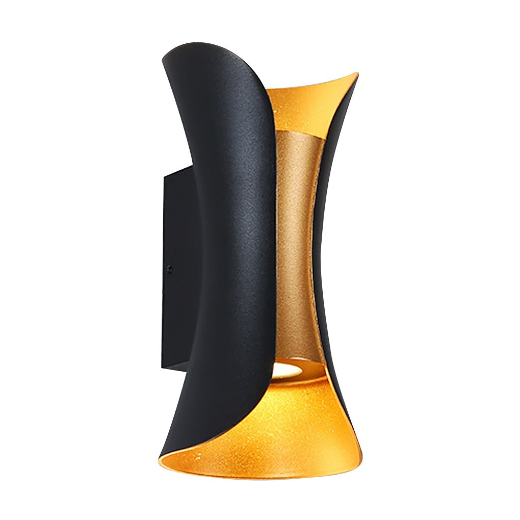 Modern Curved Waterproof LED Up Down Outdoor Wall Light