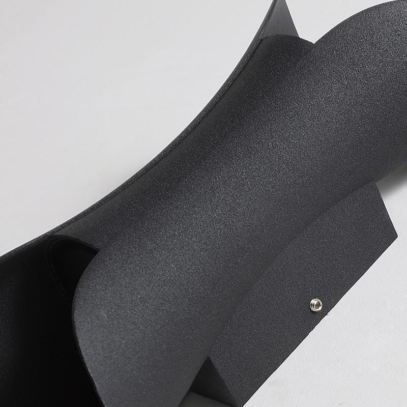 Modern Curved Waterproof LED Up Down Outdoor Wall Light